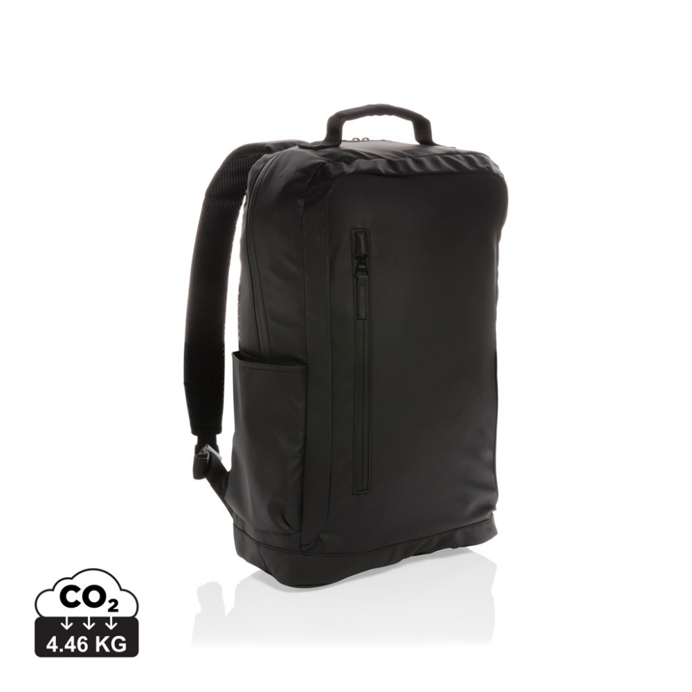 Logo trade promotional merchandise image of: Fashion black 15.6" laptop backpack PVC free