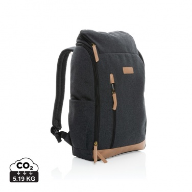 Logotrade promotional merchandise photo of: Impact AWARE™ 16 oz. recycled canvas 15" laptop backpack