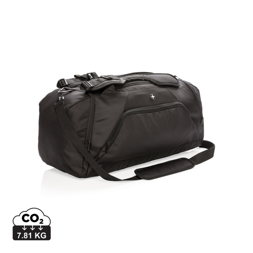 Logo trade promotional products picture of: Swiss Peak RFID sports duffel & backpack