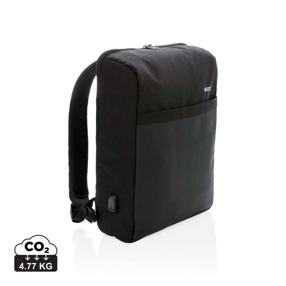 Logotrade promotional giveaways photo of: Swiss Peak 15" anti-theft RFID & USB backpack PVC free