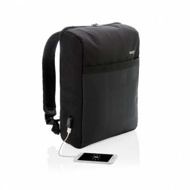 Logo trade business gift photo of: Swiss Peak 15" anti-theft RFID & USB backpack PVC free