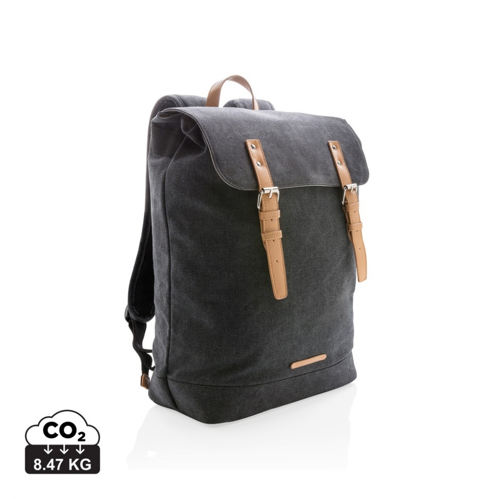 Logotrade corporate gift image of: Canvas laptop backpack PVC free