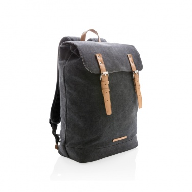 Logo trade promotional item photo of: Canvas laptop backpack PVC free