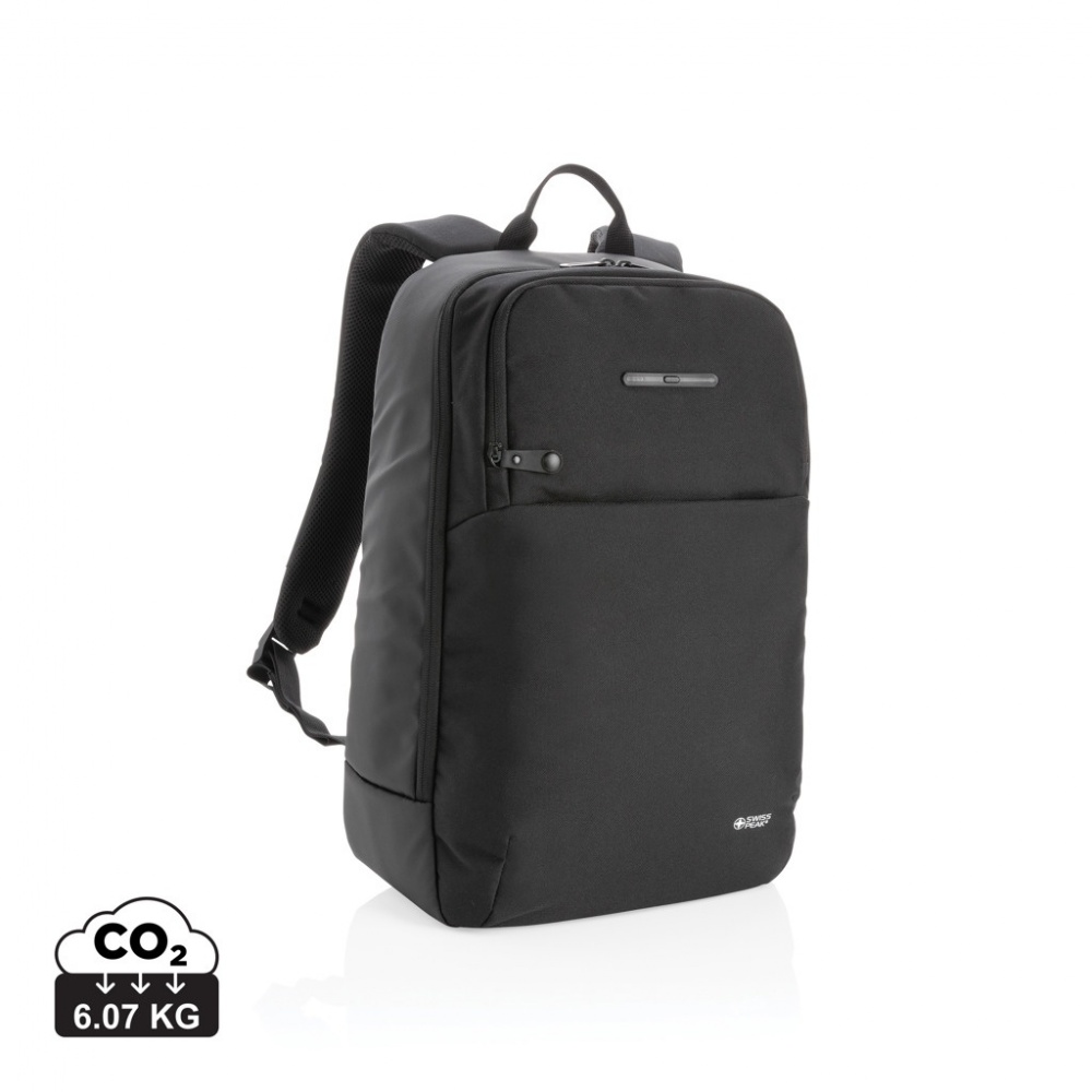 Logo trade advertising product photo of: Swiss Peak laptop backpack with UV-C steriliser pocket