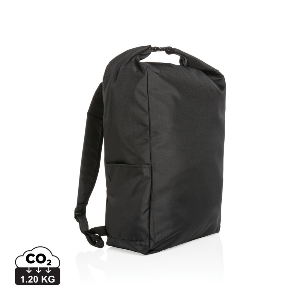 Logotrade advertising product image of: Impact AWARE™ RPET lightweight rolltop backpack