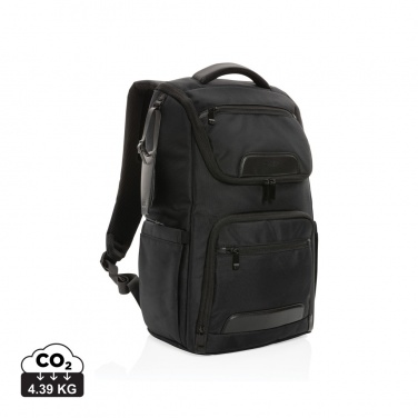 Logo trade promotional merchandise photo of: Swiss Peak AWARE™ RPET Voyager 15.6" laptop backpack