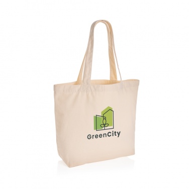 Logo trade promotional items image of: Impact Aware™ 240 gsm rcanvas shopper w/pocket undyed