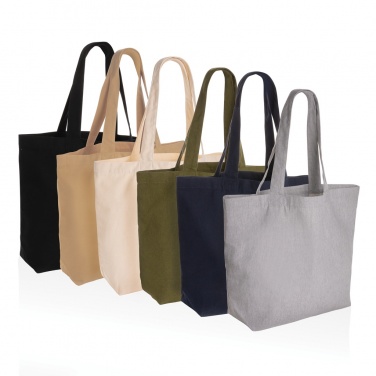 Logo trade promotional merchandise picture of: Impact Aware™ 240 gsm rcanvas shopper w/pocket undyed