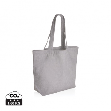 Logo trade promotional gifts image of: Impact Aware™ 240 gsm rcanvas shopper w/pocket undyed