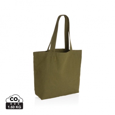 Logo trade advertising product photo of: Impact Aware™ 240 gsm rcanvas shopper w/pocket undyed