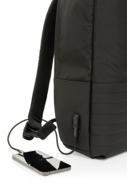 Logo trade promotional merchandise image of: Swiss Peak AWARE™ RFID anti-theft 15.6'' laptop backpack