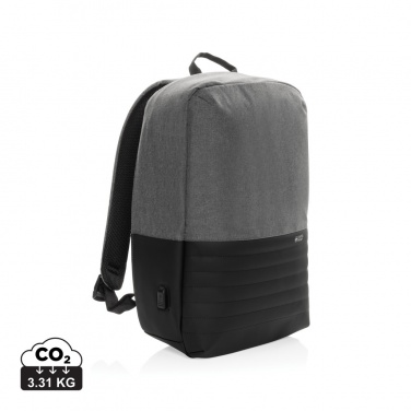 Logo trade promotional gifts image of: Swiss Peak AWARE™ RFID anti-theft 15.6'' laptop backpack