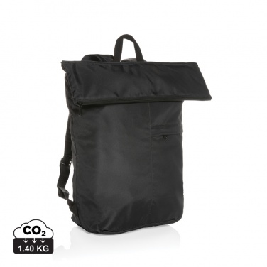 Logo trade promotional merchandise image of: Dillon AWARE™ RPET lightweight foldable backpack