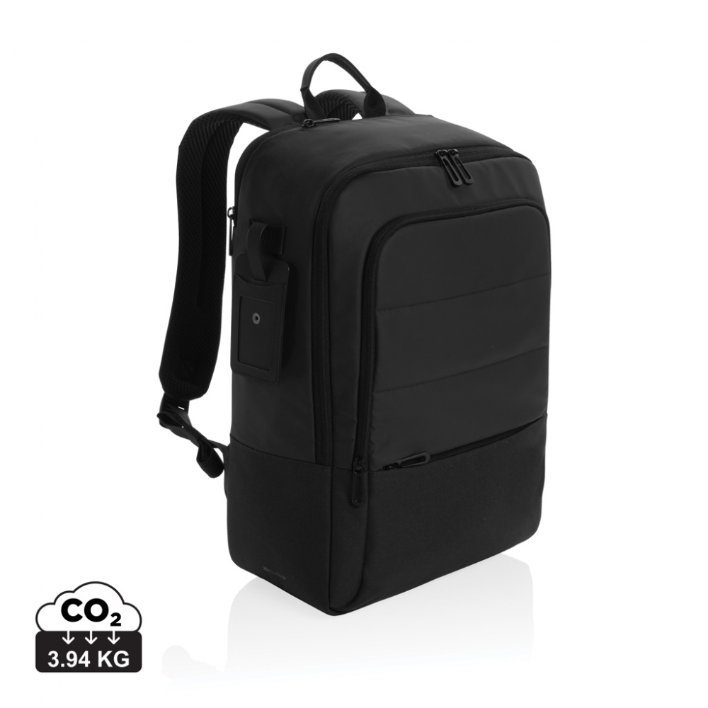 Logo trade promotional gifts picture of: Armond AWARE™ RPET 15.6 inch deluxe laptop backpack