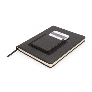 Logo trade advertising product photo of: Deluxe A5 Notebook with phone pocket