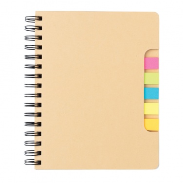 Logotrade promotional gifts photo of: A5 Kraft spiral notebook with sticky notes