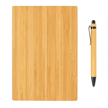 Logotrade corporate gift picture of: A5 Bamboo notebook & pen set