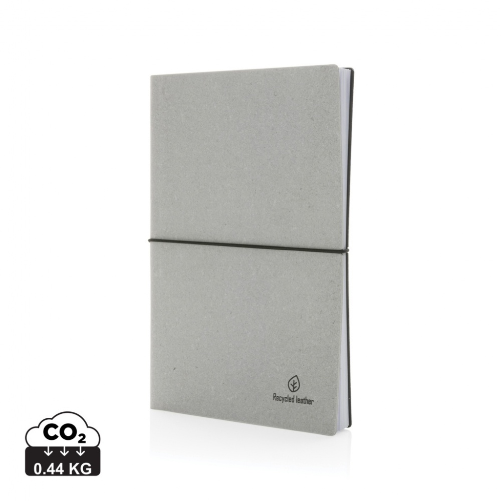 Logo trade promotional gift photo of: A5 recycled leather notebook