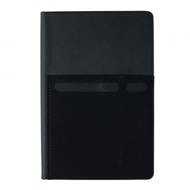 Logo trade promotional gifts picture of: A5 Deluxe notebook with smart pockets