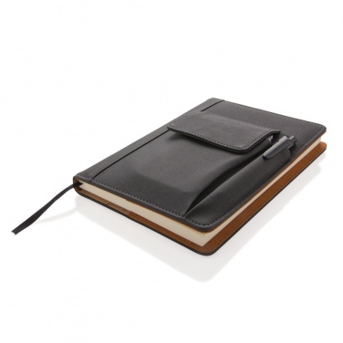 Logotrade advertising products photo of: Notebook with phone pocket