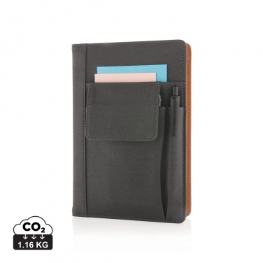 Logo trade promotional items picture of: Notebook with phone pocket