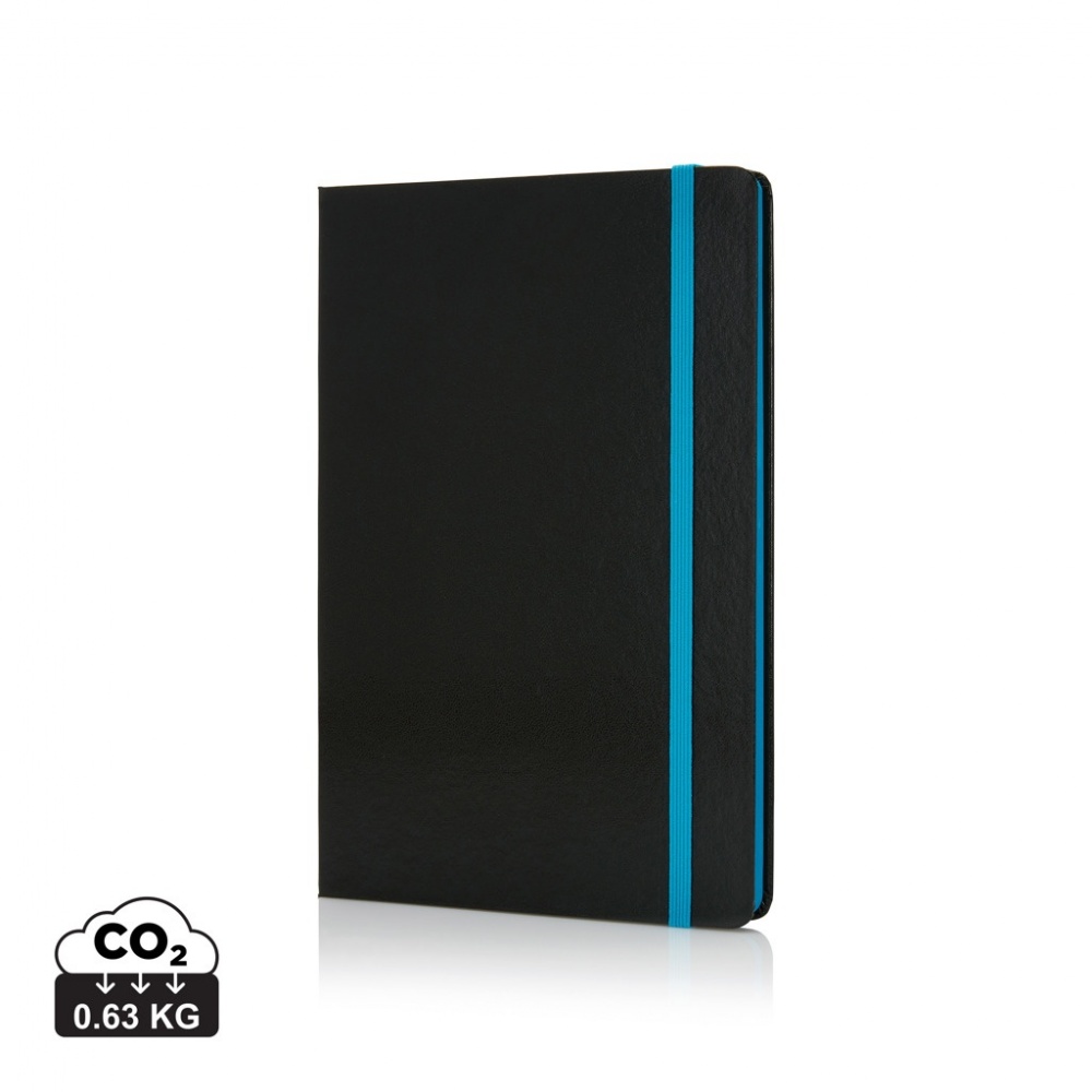 Logotrade promotional giveaways photo of: Deluxe hardcover A5 notebook with coloured side