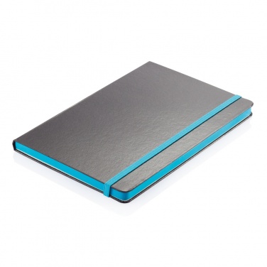 Logotrade corporate gift image of: Deluxe hardcover A5 notebook with coloured side