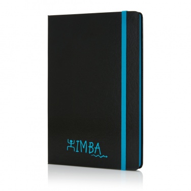 Logotrade promotional gift picture of: Deluxe hardcover A5 notebook with coloured side