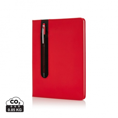 Logotrade promotional gift picture of: Standard hardcover PU A5 notebook with stylus pen