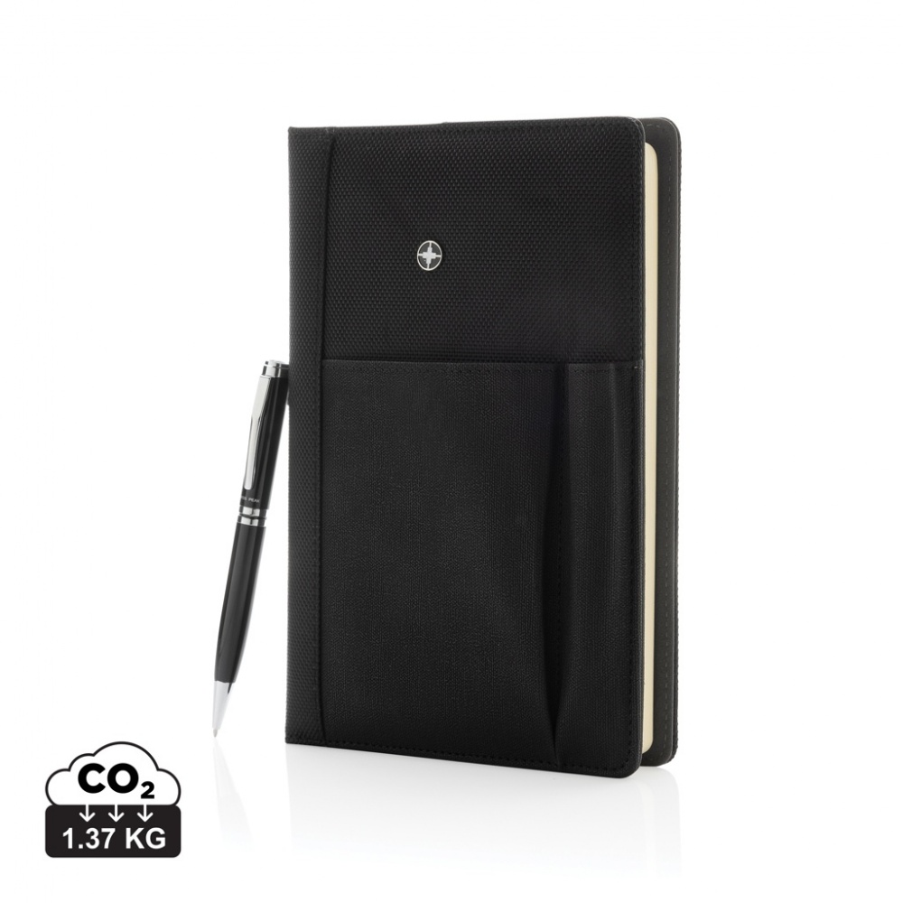 Logotrade advertising product image of: Refillable notebook and pen set