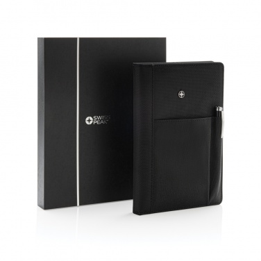 Logo trade advertising product photo of: Refillable notebook and pen set