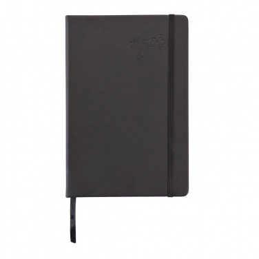 Logo trade promotional items image of: Deluxe hardcover PU A5 notebook