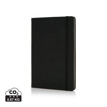 Logo trade promotional giveaways picture of: Deluxe hardcover PU A5 notebook