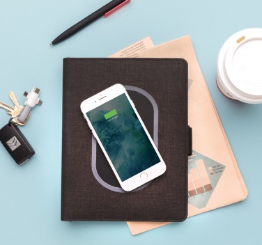 Logo trade promotional giveaways picture of: Air 5W wireless charging notebook cover A5