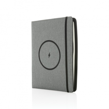 Logotrade promotional item picture of: Air 5W wireless charging notebook with 5000mAh powerbank