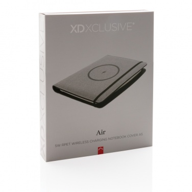 Logo trade corporate gift photo of: Air 5W wireless charging notebook with 5000mAh powerbank