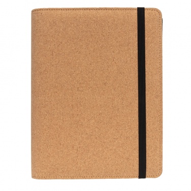 Logo trade corporate gifts image of: Deluxe cork portfolio A5 with pen