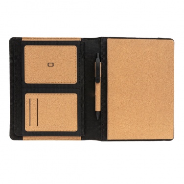 Logotrade business gift image of: Deluxe cork portfolio A5 with pen