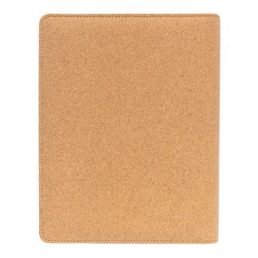 Logo trade advertising products image of: Deluxe cork portfolio A5 with pen