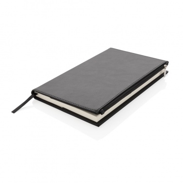 Logotrade business gift image of: Swiss Peak A5 PU notebook with zipper pocket