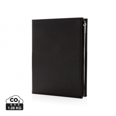 Logotrade corporate gift image of: Swiss Peak A5 PU notebook with zipper pocket