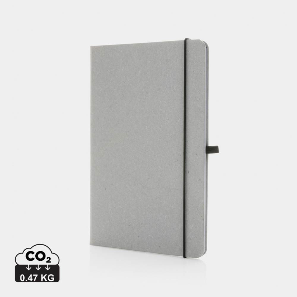 Logo trade corporate gift photo of: Recycled leather hardcover notebook A5