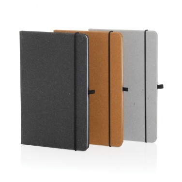 Logo trade corporate gifts image of: Recycled leather hardcover notebook A5