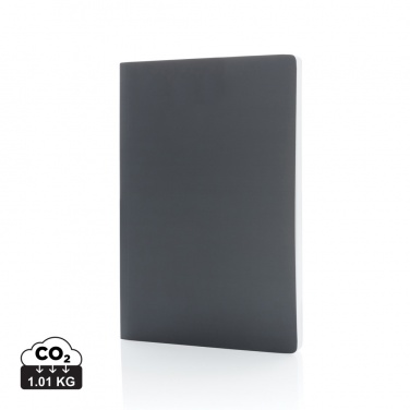 Logo trade promotional giveaways image of: Impact softcover stone paper notebook A5