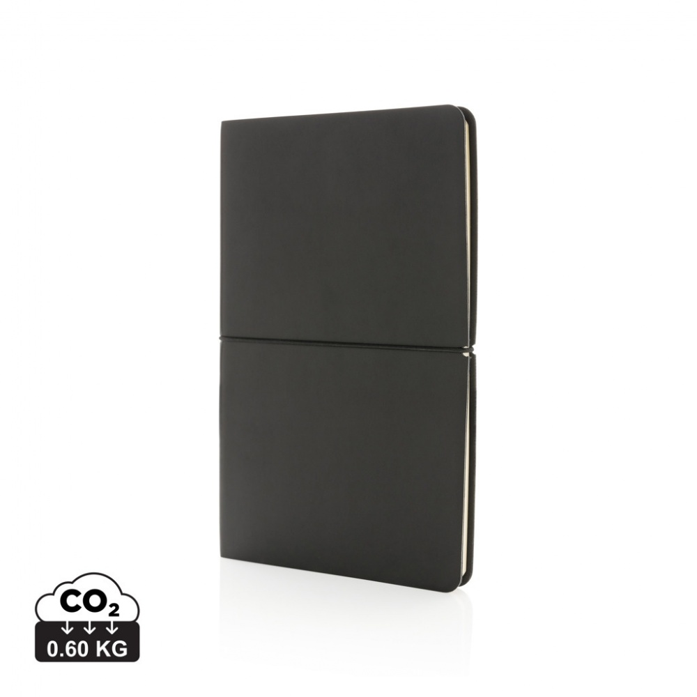 Logo trade promotional merchandise picture of: Modern deluxe softcover A5 notebook