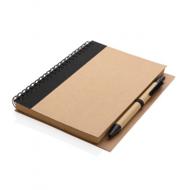 Logotrade business gifts photo of: Kraft spiral notebook with pen