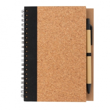 Logotrade promotional products photo of: Cork spiral notebook with pen