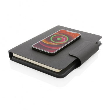 Logotrade promotional giveaway image of: Artic Magnetic 10W wireless charging A5 notebook