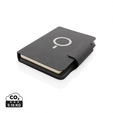 Logotrade promotional merchandise image of: Artic Magnetic 10W wireless charging A5 notebook