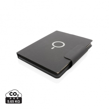 Logo trade promotional items image of: Artic Magnetic 10W wireless charging A4 portfolio